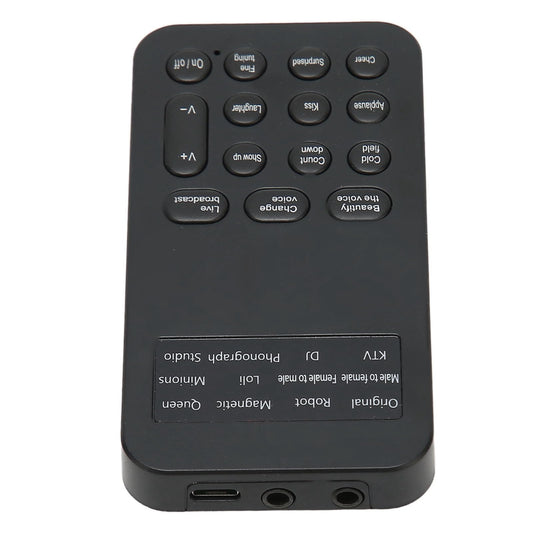 Handheld Ghostface Voice Changer Voice Changer Device, ABS Material Voice Changer with 8 Sound Effects for Phone Calling, Gaming - Black