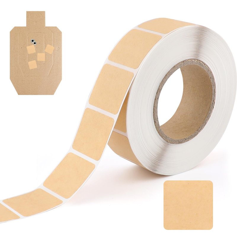 1000Pcs 0.87 Inch Target Pasters,Self-Adhesive Target Sticker Tape Shooting Cardboard Paper Markers Label for Pistol Shooting Range Practice(Brown)