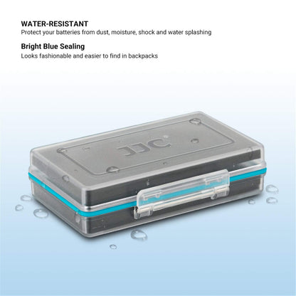 JJC 18650 Battery Case, Shockproof & Water-resistant Battery Storage Holder for 6 x 18650 Battery, PC Shell Easy to Carry