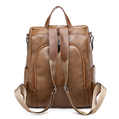 Estwell Women Anti-theft Backpack Handbag Ladies Rucksack Fashion PU Leather Shoulder Bag Waterproof Travel Daypack Casual School Bag