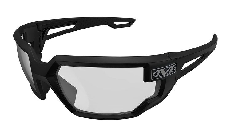 Mechanix Wear Type-X Clear Lens Safety Glasses - Anti-Fog Polycarbonate Industrial Safety Glasses - Ventilated Temples & Scratch-Resistant Lenses - Black Frame