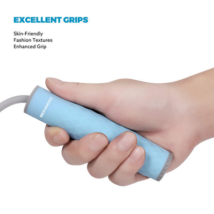 BONMIXC Weighted Jump Rope 1-LB Heavy Jump Rope For Women Silicone Handles Adjustable Length Skipping Rope Exercise for Fitness Masters