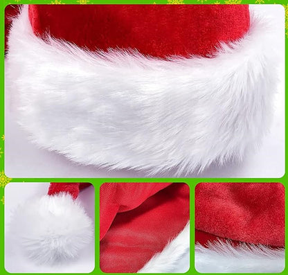ALIMITOPIA 5 Feet Long Christmas Santa Hat,Overlength Plush Christmas Santa Claus Xmas Long-tail Cap Hat(One Size Fits All,Red)