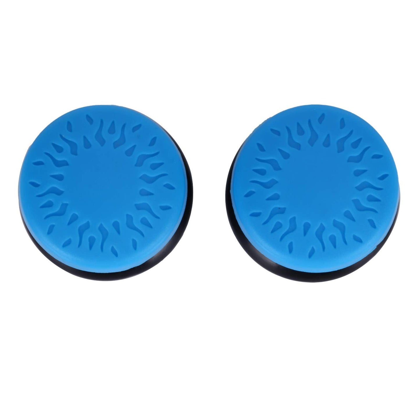 ASHATA 2Pcs Thumbstick Extender for PS5 3D Texture Thumb Grip Stick Joystick Thumbstick for 5 Controller (Blue)