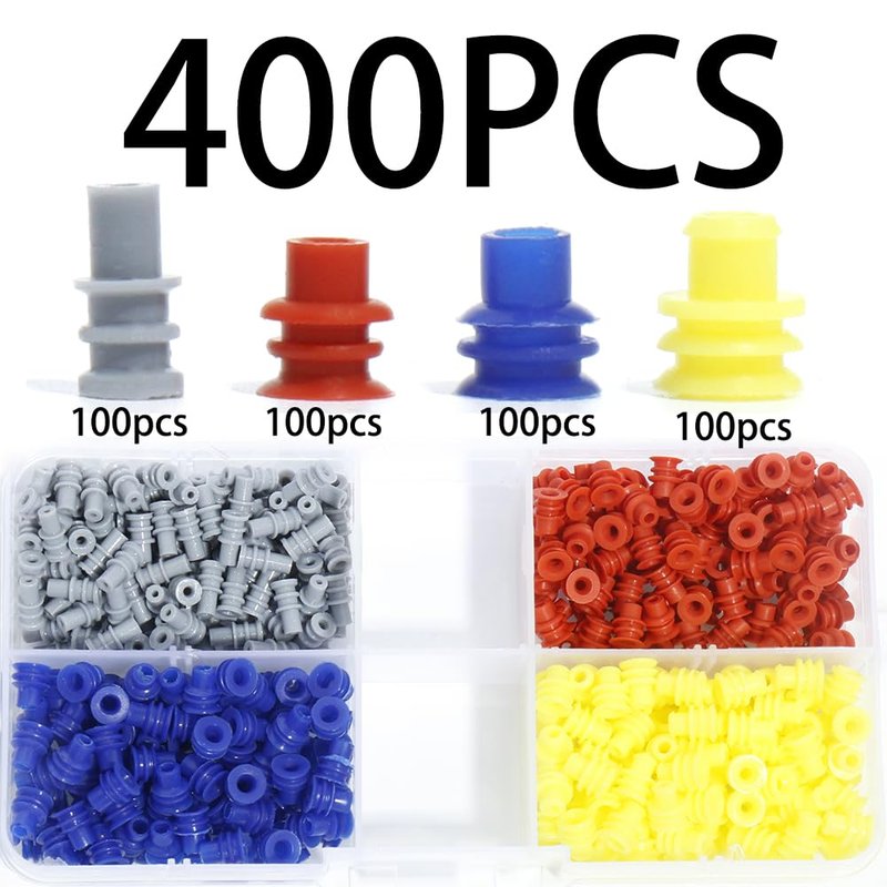 Connector Pins Crimped Terminal Kit - Automotive Electrical Wire Removal Set | Non-Insulated Male & Female Plugs | 1-3.5mm Sizes