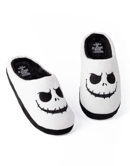 Disney The Nightmare Before Christmas Womens Slippers | Ladies Jack Skellington Halloween Footwear | Xmas Holiday Loungewear