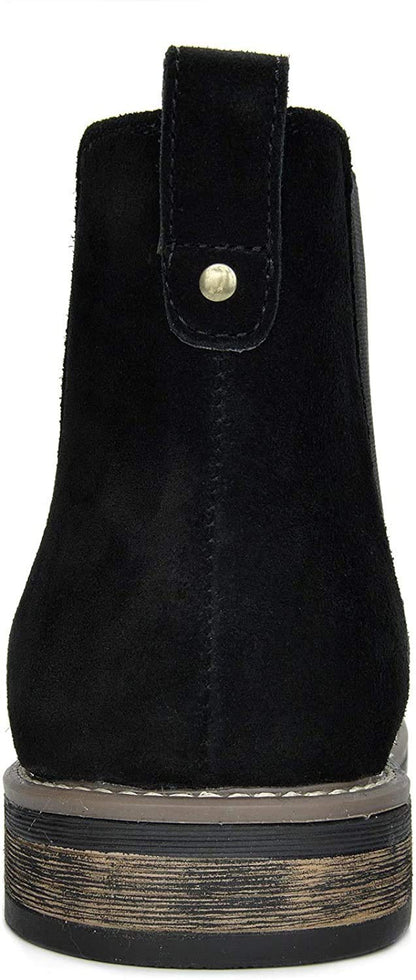 Bruno Marc Men's Suede Leather Chelsea Ankle Boots, Fashion, Walking and Comfort Casual Business Shoes,Size 8,Black,URBAN-06