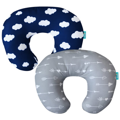 Biloban Nursing Pillow Cover 2 Pack for Breastfeeding Pillow, Ultra Soft and Cozy Nursing Slipcovers, Snug Fits for Boppy, Perfect Choice for Mom