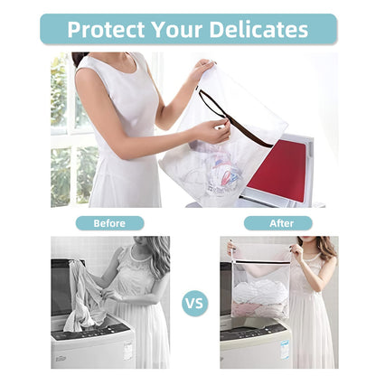 GOGOODA Set of 7 Mesh Laundry Bags for Delicates Wash Bags for Lingerie, Laundry, Hosiery, Blouse, Underwear, Pantyhose, Socks, Shoes