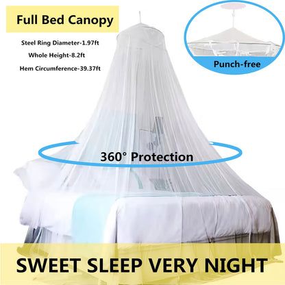 Eimilaly Bed Canopy Mosquito Net, Bed Canopy for Girls Room Decor - Insect Protection Hanging Canopy for Adults, Babies, Outdoor Camping, Pink/Single Door
