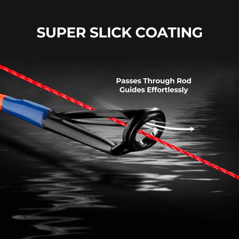 KastKing Superpower Braided Fishing Line, Red, 8LB, 150 Yds