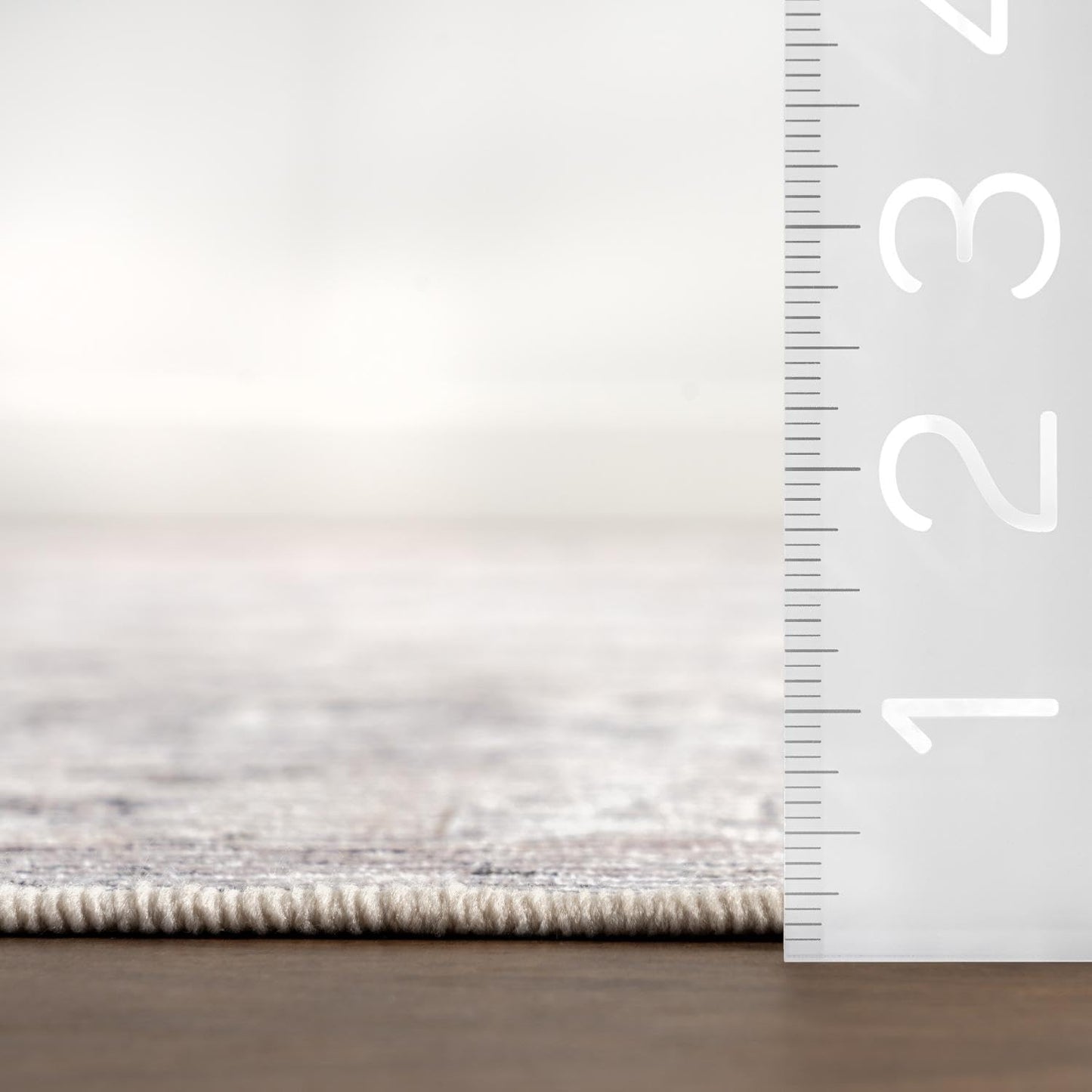 Nuloom Splashguard Kaleen Grey/Ivory, 5' x 8', Vintage, Soft and Cozy, High Traffic, Stain Resistant, Easy Clean, Durable, Machine Washable Area Rug for Bedroom, Living Room, Dining, Den, Foyer