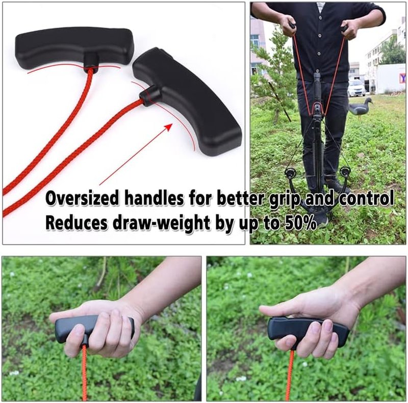 Crossbow Cocking Device - Double Handle Rope Cocker Tool for Easy Hunting | Fits All Crossbows