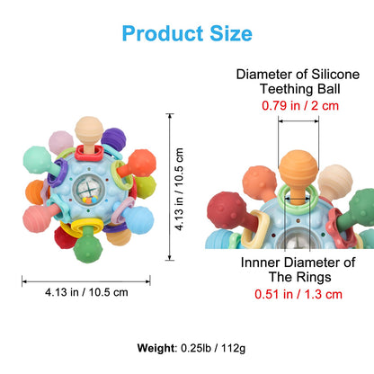 Baby Montessori Sensory Toys for 0-6 6-12 Months, Baby Teether Teething Toys for Babies 0 3 6 9 12 18 Months, Newborn Infant Learning Developmental Toys Gifts for 1 2 Year Old Boys Girls