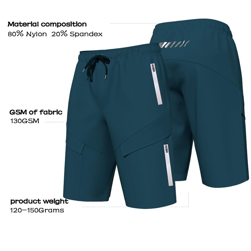 Lo.gas Mountain Bike Shorts for Men,3D Padded Loose-fit Cycling Biking Bicycle Shorts Mens with Underwear Zipper Pockets