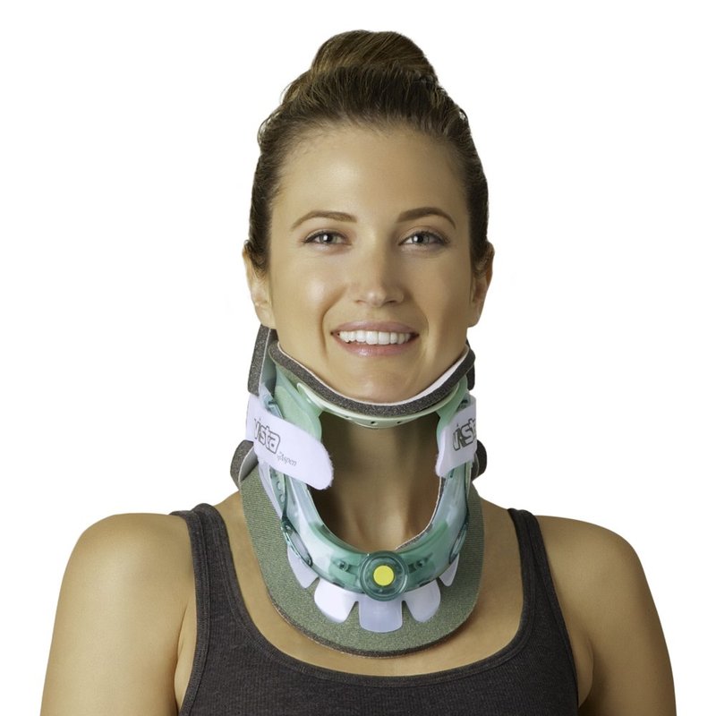 Aspen Vista Cervical Collar - 2-Piece Neck Brace for Restricting Cervical Motion -Relieves Neck Discomfort and Spine Pressure - Soft Cotton Padding - 6 Height Adjustments