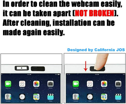 California JOS 9 Pack(3 Large + 3 Medium + 3 Small) 0.03 inch Ultra Thin Webcam Cover Slide Camera Blocker Protect Your Privacy Security for MacBook Air, Laptop, iPad, iMac, PC, iPhone