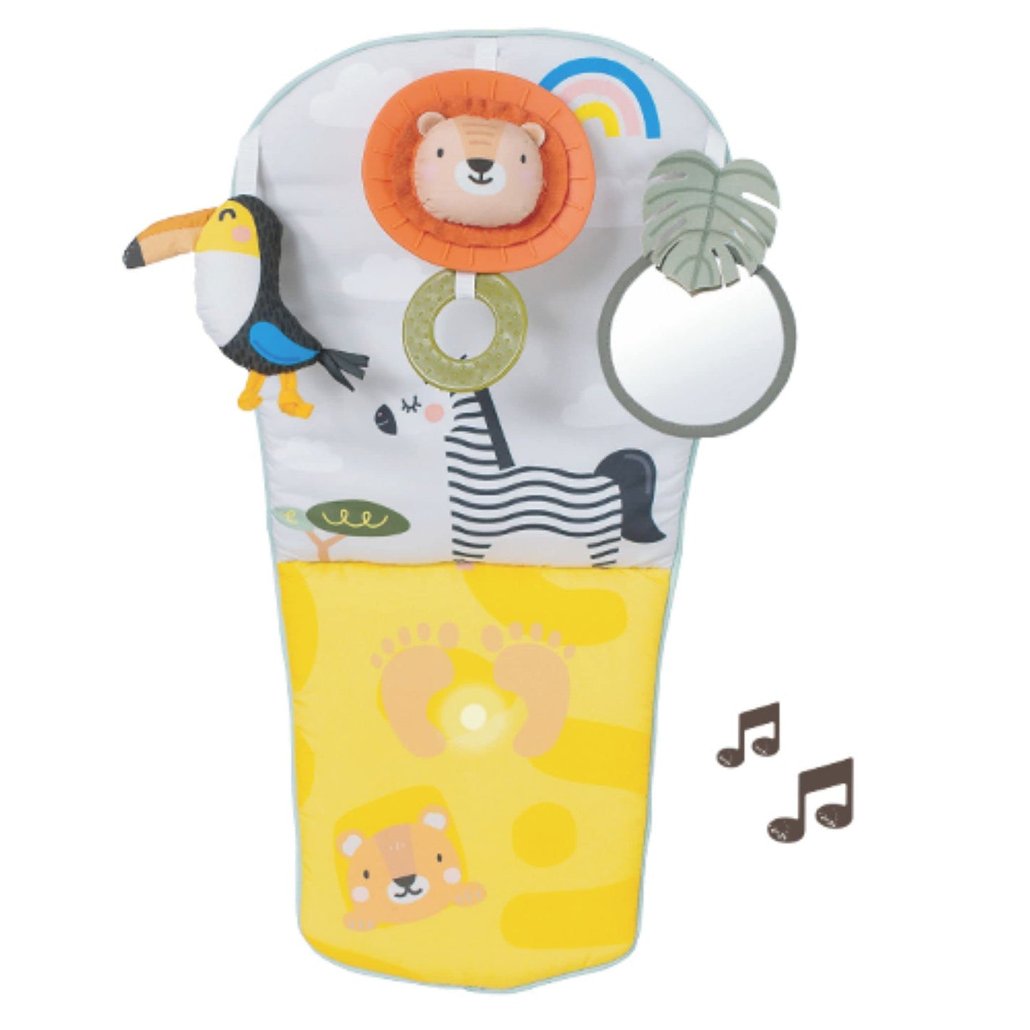 Taf Toys Savannah Play and Kick Car Toy with Sensory Toys. Rear Facing Baby Car Travel Activity Centre. Baby-safe Mirror, Hanging Rattling Toy and Lion Teether. Suitable for Boys & Girls from Birth