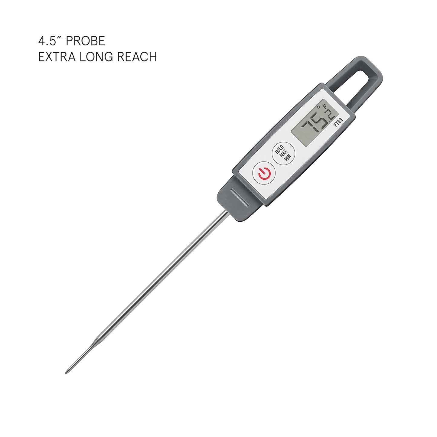 Lavatools PT09C Super-Quick Commercial Grade Digital Thermometer for Cooking, Meat, Candy, Candle, Liquid, Oil, 3" Compact Probe, Splash Proof, °C/°F Toggle, Hold Function - Sesame