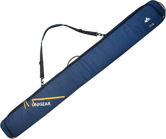 Unigear Ski Bag for Air Travel, 360° Fully Padded Protection, Water-Resistant and Durable up to 192cm for Snow Air Travel Transport (Black)