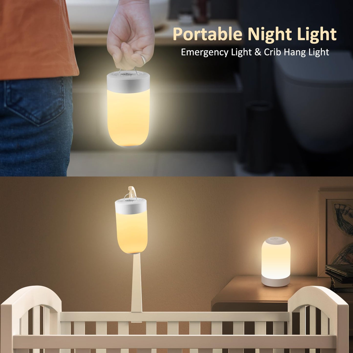 Bedside Touch Night Light, Baby Nursery Nightlight for Kids Adults, Egg Light with Timer, Dimmable Small Cordless Table Lamp for Nightstand/Bedroom/Children's Room, USB Rechargeable, White/Warm/Amber