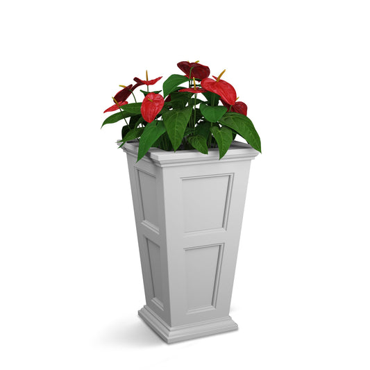 Mayne Fairfield 28-Inch Tall Planter – Self-Watering, Weather-Resistant Planter for Flowers – Durable Outdoor Design for Patio, Porch, or Entryway