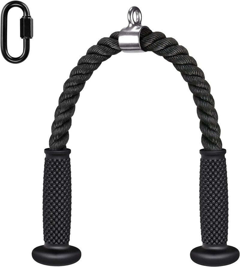 Kipika Tricep Pull Down Attachment - Cable Machine Accessory for Home Gym | Durable Pulley System Fitness Equipment