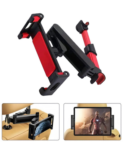 Car Tablet Holder, Headrest Tablet Mount Headrest Stand Cradle Compatible with IPad Pro Air Mini, Galaxy Tabs, Other 4.7-12.9" Cell Phones and Tablets, Red