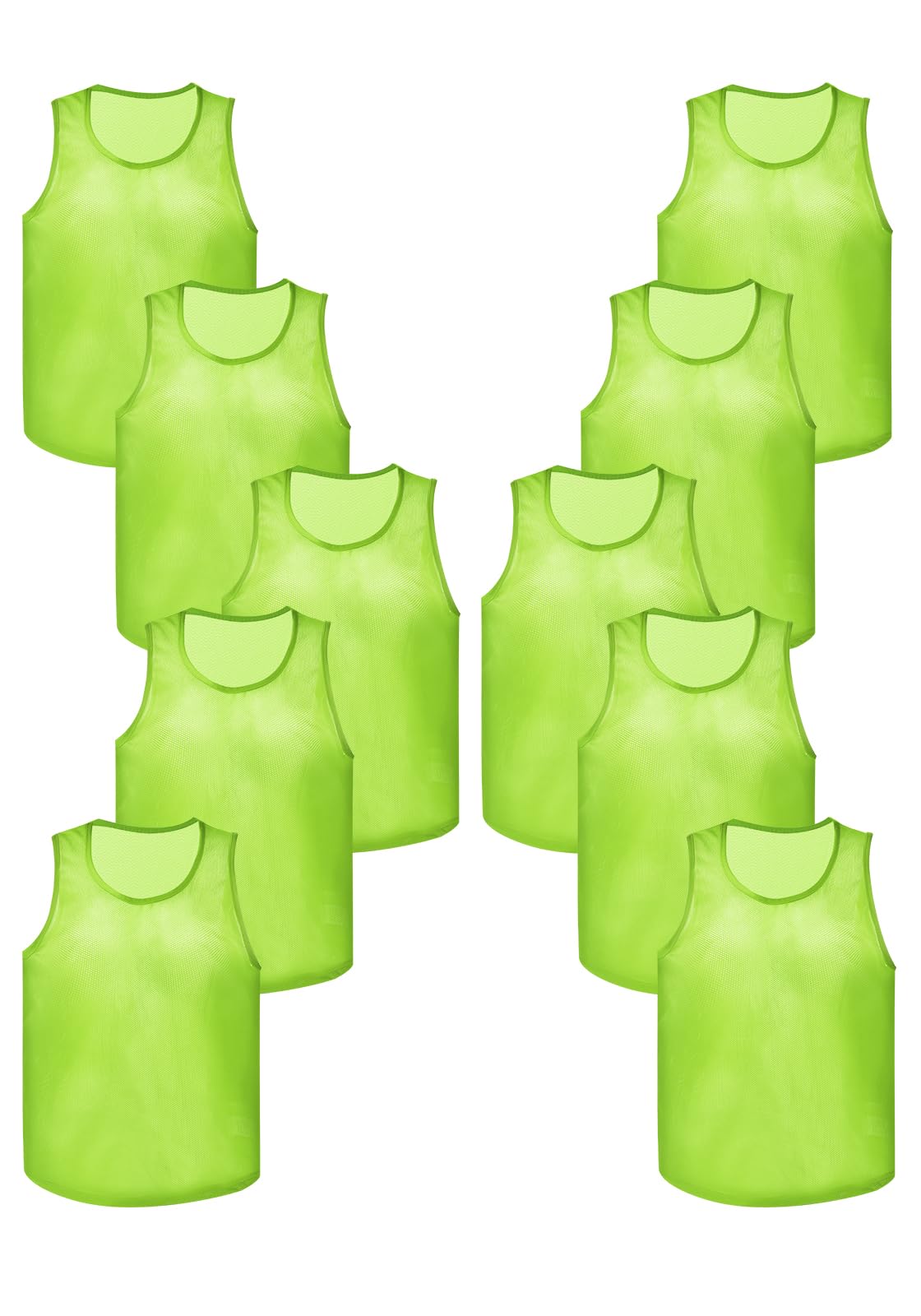 Mofech Mesh Scrimmage Pinnies 12 PCS Team Practice Pennies Youth Adult Training Sports Jerseys For Soccer Basketball Football Green