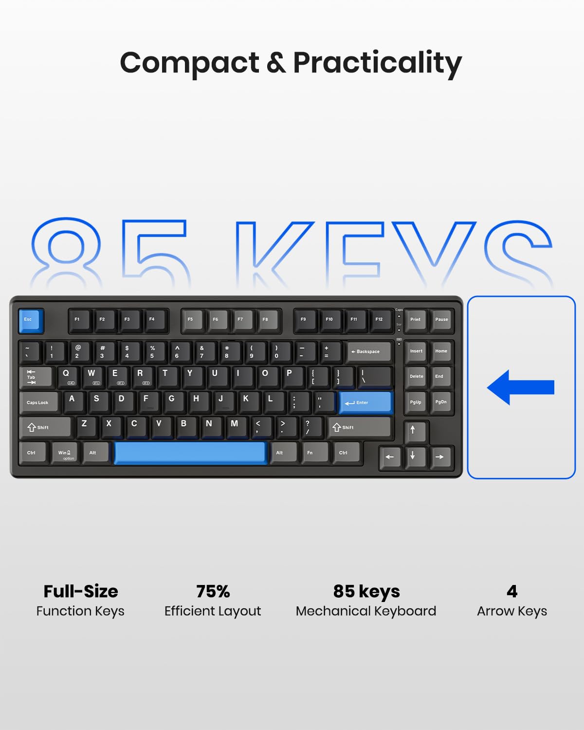 Wireless Mechanical Keyboard,Gasket Mounted with Creamy Sound,Bluetooth/2.4GHz/USB-C,Custom Hot Swappable,RGB Backlit,75% Compact Layout for Gaming/Typing/Win/Mac/PC (Retro Beige,Linear Switch)