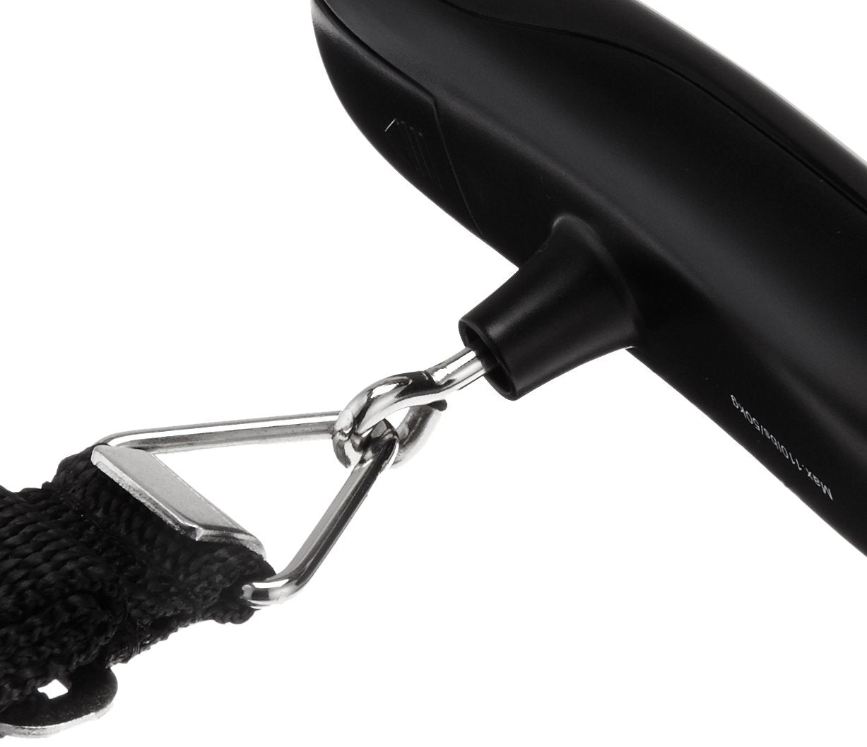 Amazon Basics Portable Digital Luggage Scale for Travel, Hanging Baggage Scale, Suitcase Weight Scale with Battery Included, Digital Display, Flexible and Sturdy Strap, 110 LBS Load, one Size, Black