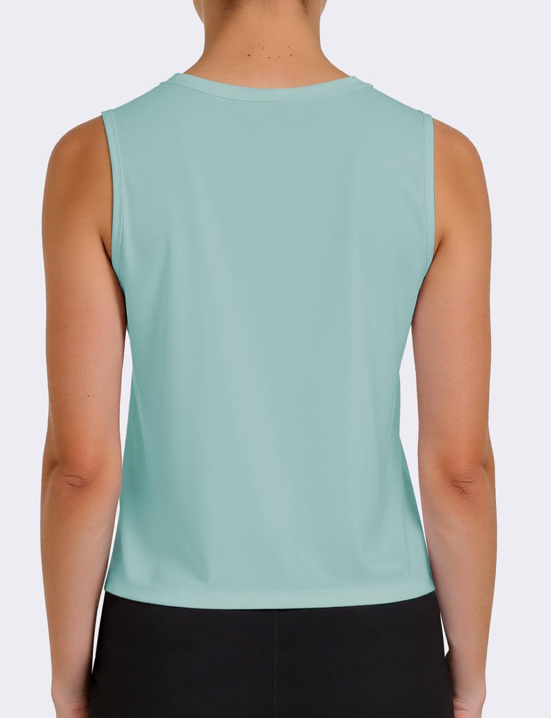 Ice Silk Workout Tank Tops for Women Gym Womens Athletic Tops Loose Fit Running Tank Sleeveless Cool Sun Protection (Green, Medium)