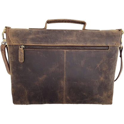 KomalC 16 Inch Leather briefcase Laptop Messenger Bags for Men and Women Best Office Satchel Bag (Messenger Bag)