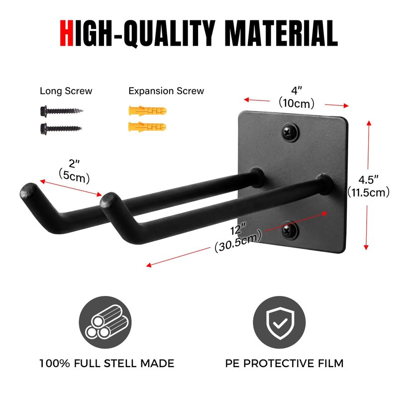 LINGVUM Paddle Storage Wall Rack with Non-scratch Cover, Metal Paddle Holder for Kayak, Paddle Board and Canoe Paddles