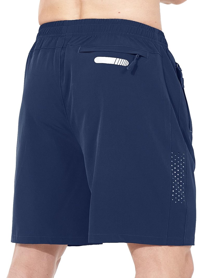 NORTHYARD Men's Athletic Running Shorts Gym Workout 7"/9"/5" Quick Dry Lightweight Sports Basketball Tennis 3 Zipper Pockets DARKBLUE 4XL