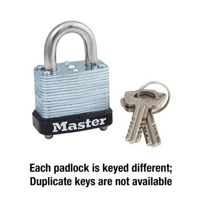 Master Lock 105D Laminated Steel Warded Padlock, 1 Count (Pack of 1) 1-1/8" Wide, 105D