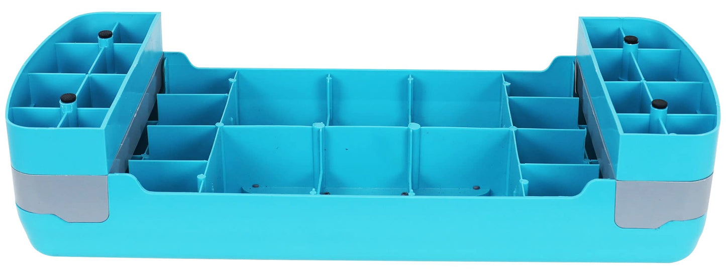 Fitvids Adjustable Workout Aerobic Stepper Step Platform Trainer, 27-Inch, Blue/Gray