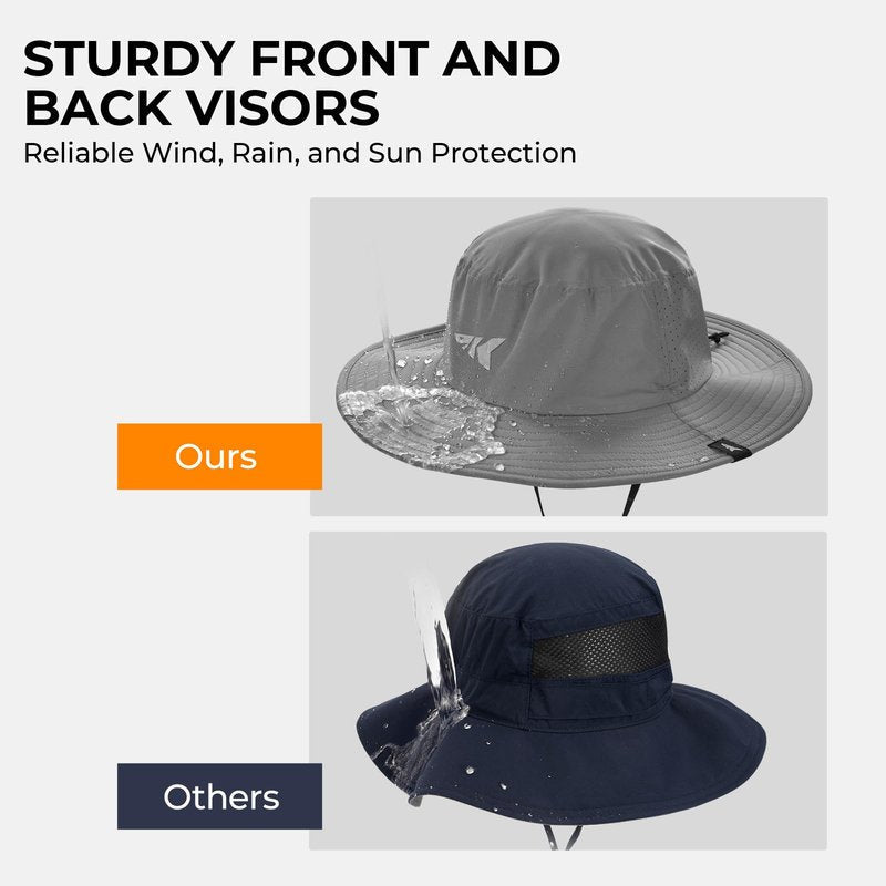 KastKing Sol Armis UPF 50 Boonie Hat - Sun Protection Hat, Fishing Hat, Beach & Hiking Hat, Paddling,Formal Gray