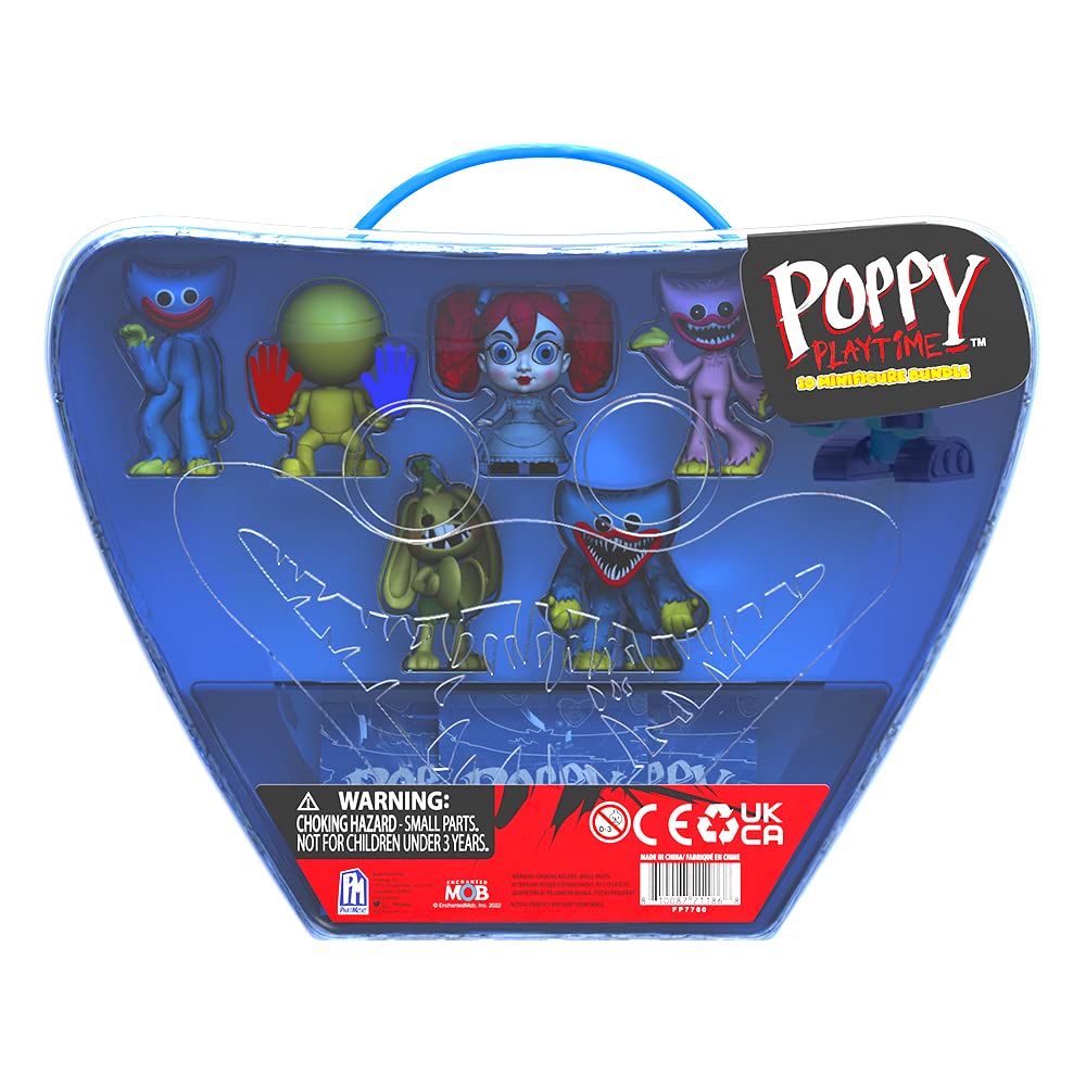Poppy Playtime - Minifigure Collector Case Set Featuring Huggy Wuggy 10 Figures with Exclusives, Series 1