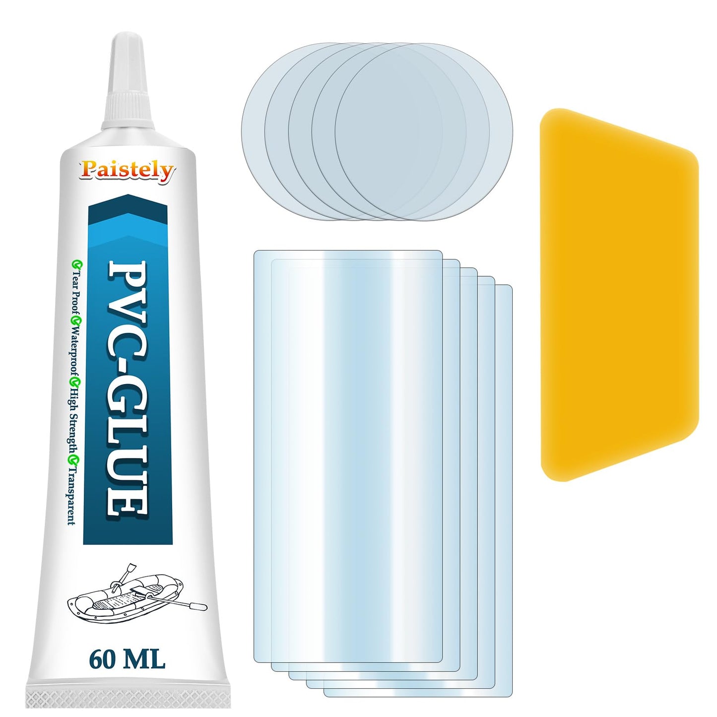Paddling Pool Repair Kit Waterproof, Salt, Hot Water and UV Resistant Hot Tub Puncture Repair Kit, Inflatable Repair Kit Repairs a Variety of Inflatables (PVCJS)