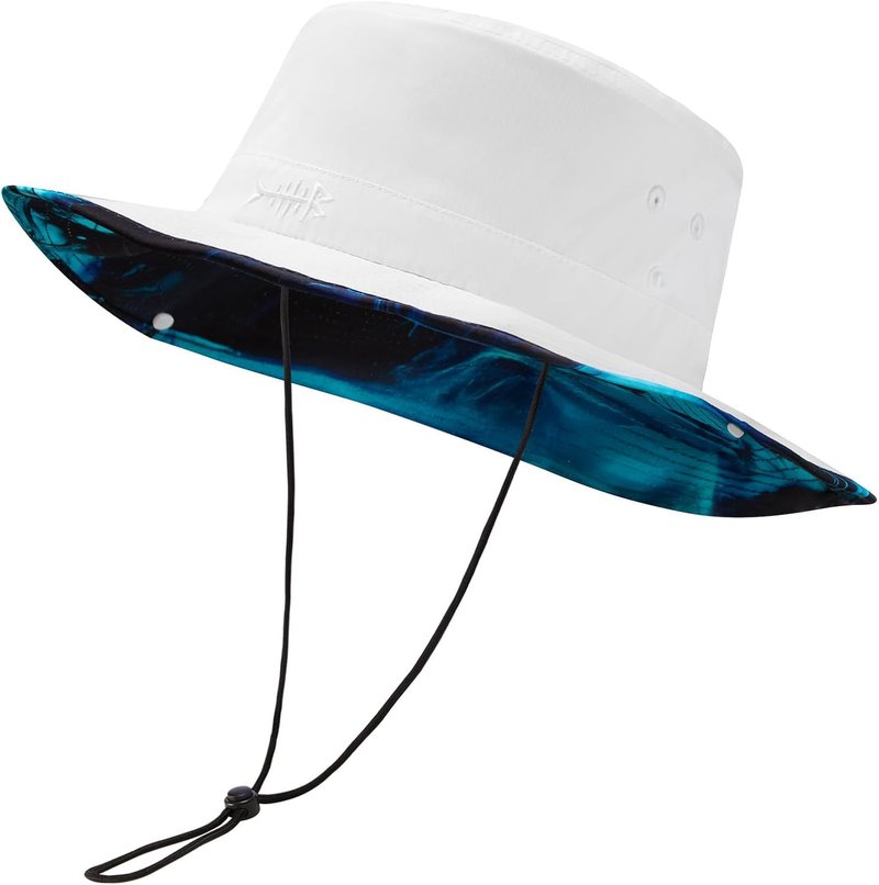 BASSDASH UPF 50+ Foldable Lightweight Bucket Hat | Patterned Sun Protection for Fishing & Hiking