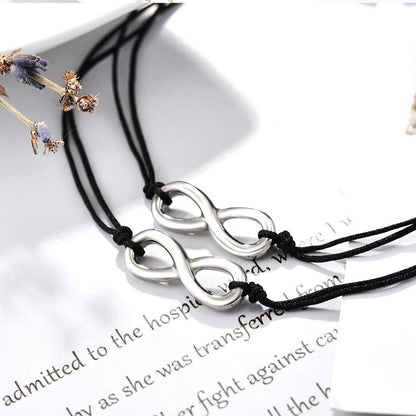 MANVEN Matching Bracelets for Couples Best Friends Pinky Promise Bracelets Birthday Gifts for Family Sister Women Men