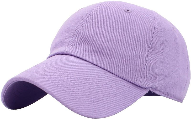 KBETHOS® Classic Cotton Adjustable Low Crown Cotton Baseball Cap, Lavender