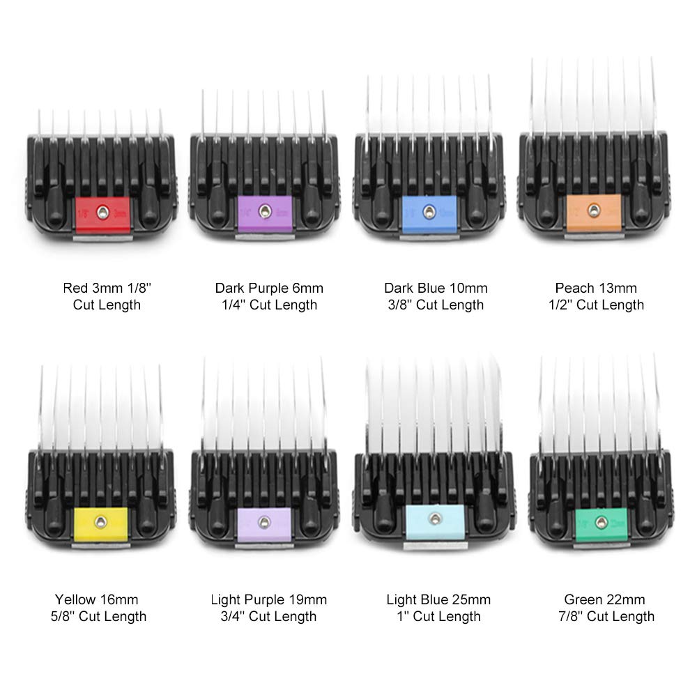 Professional Animal Stainless Steel Comb Set for A5-style Detachable Blade Clippers, Snap-On Size #10/15/30 for Pets, Dogs, Cats, and Horses (Not Compatible with 5-in-1 Blades)