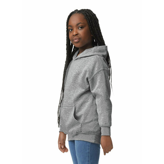 Gildan Youth Hoodie Sweatshirt, Style G18500B, Sport Grey, Large