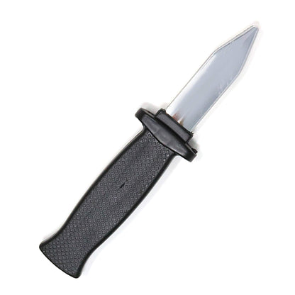 Skeleteen Disappearing Trick Knife - Retractable Fake Plastic Blade - Costume Prop or Prank Gag Toy for Halloween, April Fools - 7.5” Long with 3” Blade
