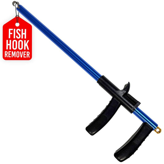 Rite Angler Fishing Hook Removal Tool – Stainless Steel Fish Hook Remover, Hook Extractor for Easy Unhooking, Dehooking and Quick Release Fishing Must Have Accessories Long Remover – 13.5", Blue/Black
