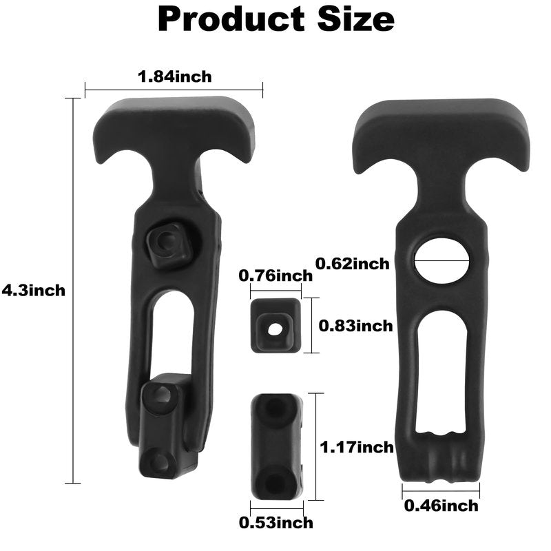 crenlux Rubber Flexible T-Handle Hasp Draw Latch for Farm Machinery, Construction Hoods, Off-Road Vehicles, Golf Carts, Coolers, Rubber Flexible T-Handle Hasp Draw Latch Replacement (4Pcs)