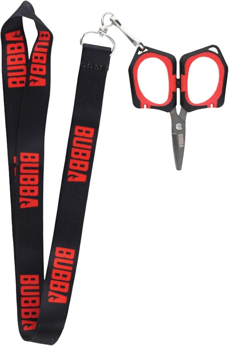 Bubba Micro Fishing Shears - Titanium-Nitride Coated Blades for Monofilament, Fluorocarbon & Braided Line | Compact & Durable Design