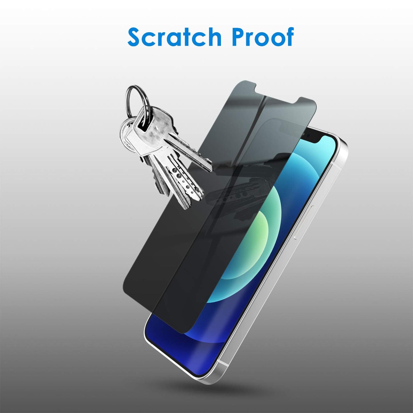 JETech Privacy Screen Protector for iPhone 11 and iPhone XR 6.1-Inch, Anti Spy Tempered Glass Film, 2-Pack